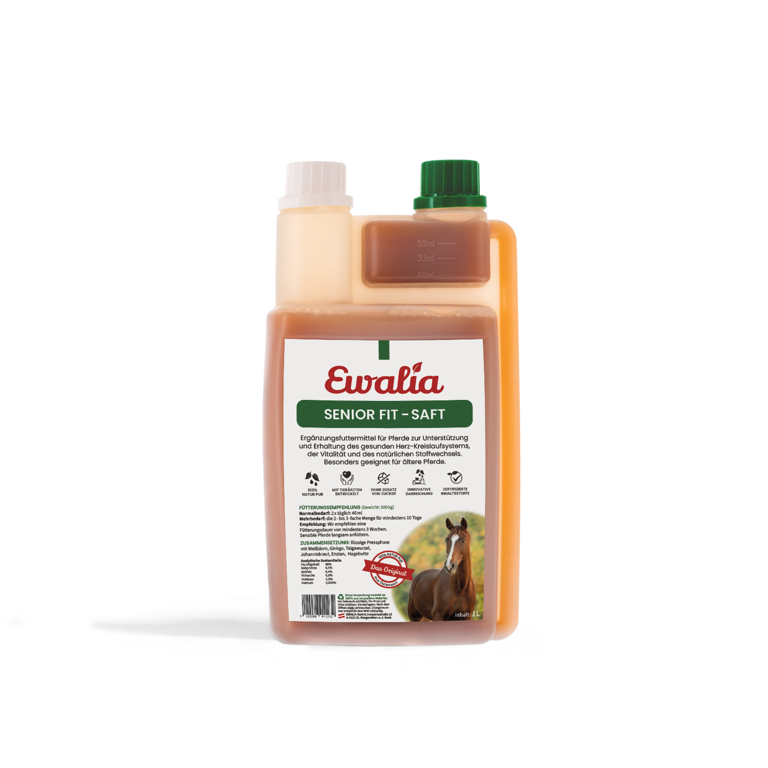 EWALIA Senior Fit - Saft für Pferde 1 L